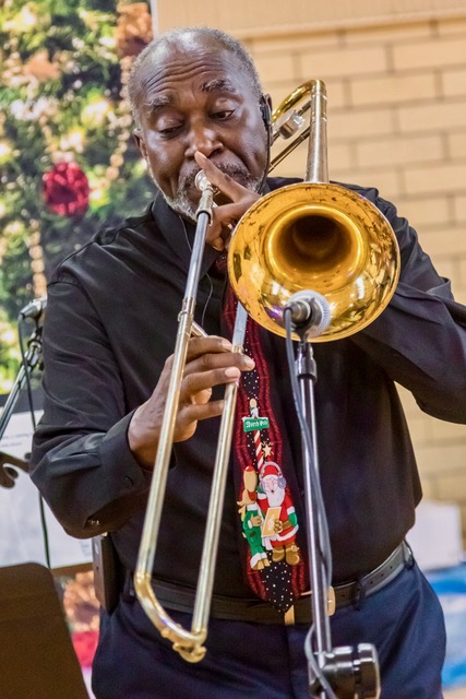 Michael playing trombone